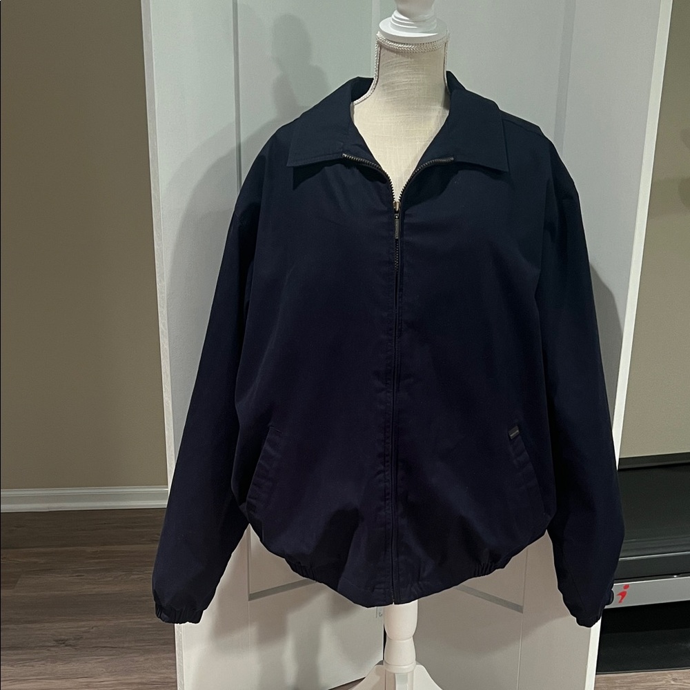 Towne by London Fog  XLT Men’sClassic Black Jacket Zip out Lining Barely Worn!